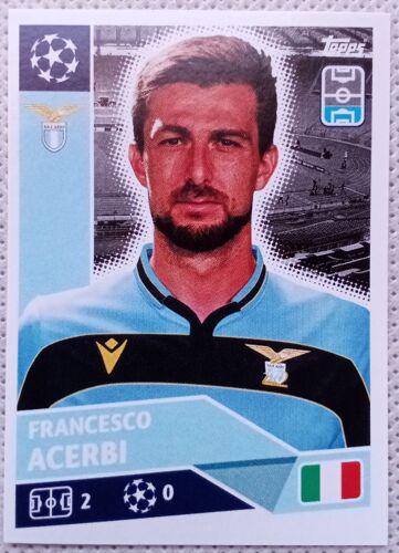 Uefa Champions League 2020 / 2021 - Lazio Rome Laz 5 Francesco Acerbi - Topps Sticker (Foot, Autocollant, Image, Vignette)