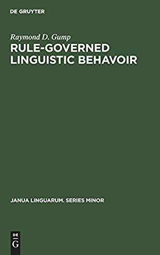 Rule-Governed Linguistic Behavoir