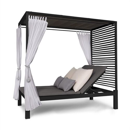 Blumfeldt Chaise Longue Eremitage Double Lux 4 Positions D'inclinaison 2 Personnes Coussin De 6 Cm