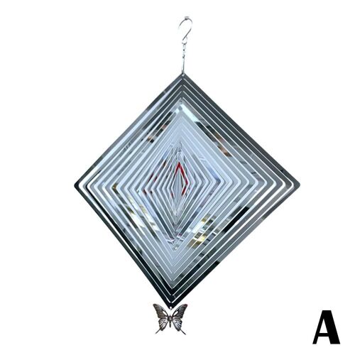 Cloche tournante en métal pour décoration de chambre, vent rotatif 3D, décoration de jardin esthétique, carillons éoliens extérieurs, tendance, A6i0