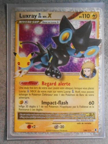 Luxray Gl Niv X 109/111 25 Ans - Eb7.5 - Célébrations 25 Ans - Vf