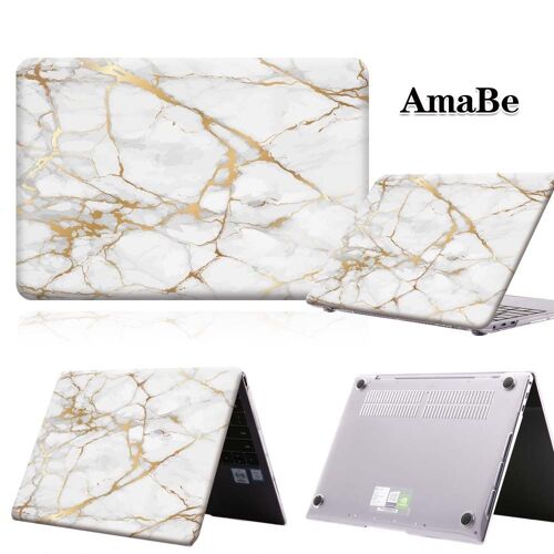 Étui rigide en marbre anti-rayures pour ordinateur portable, coque unisexe pour HUAWEI MateBook - For MateBook D14 - marbre veineuse d'or