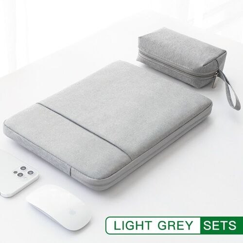 Étui pour ordinateur portable, housse de transport pour Macbook Air Pro M1 15.4, accessoires de coque pour Huawei Xiaomi HP lenovo, pouces - For 10 pouces - Ensembles gris clair