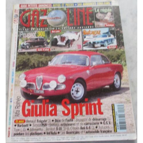 Gazoline - Volume 10 - N°103 - Juillet 2004 - Alfa Romeo Giulia Sprint 