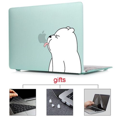 Étui MTT pour Macbook Pro 13 M1 A2338 2020, mignon, dessin animé, couverture pour Macbook Air Pro Retina - For A1706 A1989 A2159 - Vert mate