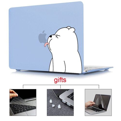 Étui MTT pour Macbook Pro 13 M1 A2338 2020, mignon, dessin animé, couverture pour Macbook Air Pro Retina - For Pro 13 A1278 CD-ROM - Bleu mate