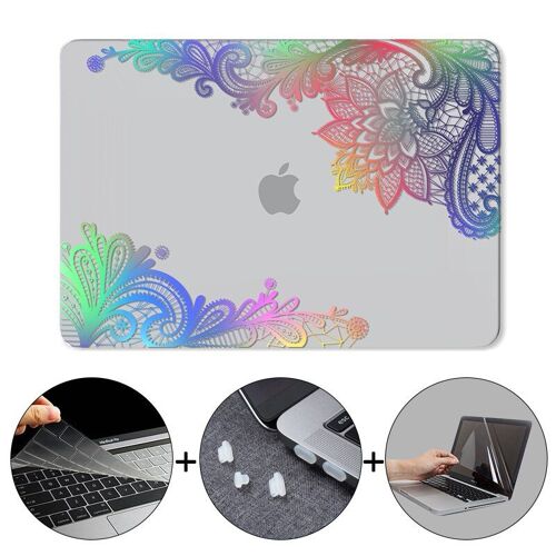 Étui MTT pour Macbook Air 13 M1 2020, coque en cristal, motif Floral, avec barre de touche, pour ordinateur portable, A2337, A2338,, 16 - For 2020 pro A2289 A2251 - Lase laser