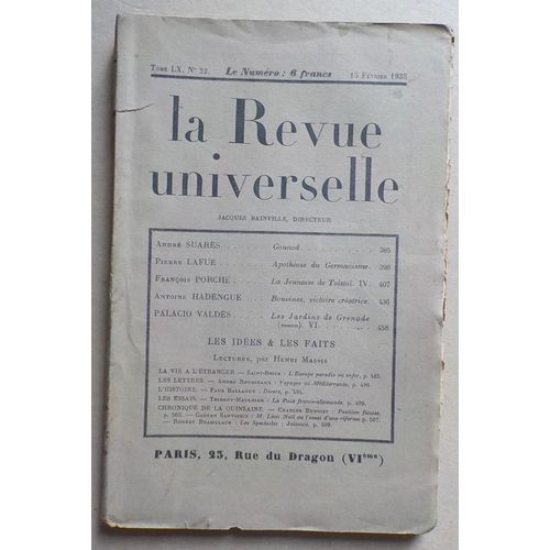 La Revue Universelle  22 15 Fevrier 1935