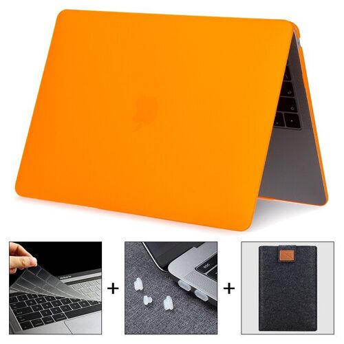 étui mat pour Macbook Pro Air de, 16 pouces, noir, rose, housse pour ordinateur portable 2020 - For Pro 13 A1278 CD-ROM - Orange mat