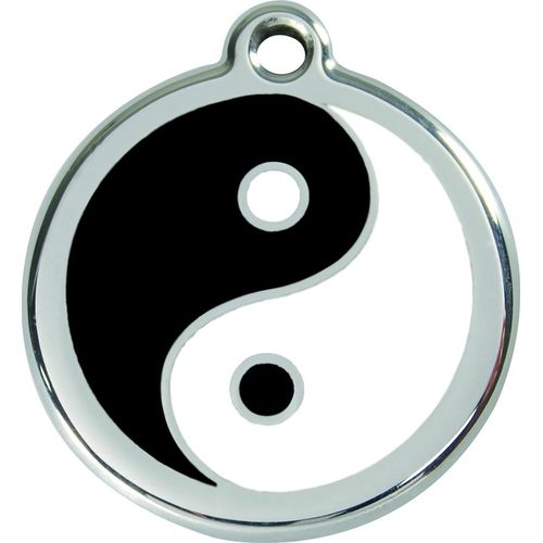 Médaille Chien Red Dingo Yin Yang Noir 20mm