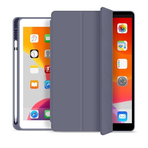 Étui En Silicone Avec Porte-Crayon Pour , Housse De Protection Multi-Pliable, Support Antichute Pour Tablette - For Pour Ipad 10.2 - Comme L'image Montre