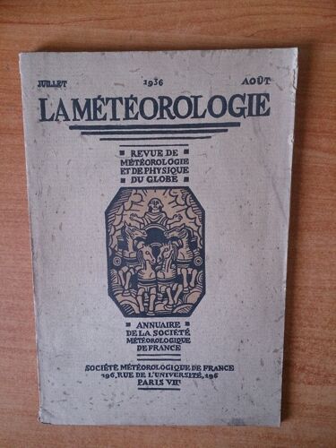 La Meteorologie Revue De M?T?Orologie Et De Physique Du Globe Annuaire De La Soci?T? M?T?Orologique De France Juillet Ao?T 1936