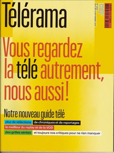 Télérama Vous Regardez La Télé Autrement, Nous Aussi! 3425 