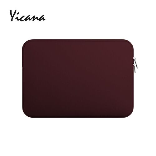 coque souple à fermeture éclair pour ordinateur Portable, compatible avec mac book Air Pro - For Pour MacBook12 - Vin rouge