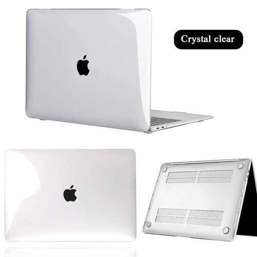 Coque rigide transparente pour ordinateur portable, compatible avec Apple Macbook M1 Chip Air Pro Retina13/15 pouces, Touch Bar ID, 2020 - For MacBook White A1342 - Cristal clair