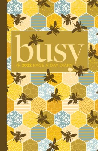 A5 2022 Page A Day Diary | Busy Bumble Bee Hive: Daily Planner Notebook (Uk Holidays, Vision Board, Moon Phases) Journal, Appointment Book, Personal Planners & Organisers