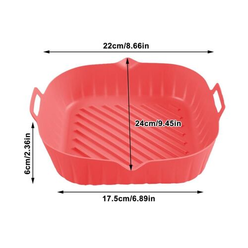 Friteuse À Air En Silicone, Revêtement De Pot En Papier, Plateau De Gril Carré Réutilisable, Tapis De Barbecue Multi-Usage Résistant À La Température, Sécurité Alimentaire, Four Antiadhésif