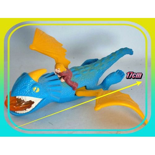 Figurine Dragon (How To Train Your Dragon) - Astrid Et Le Dragon Tempête - Happy Meal - Mcdo 2010