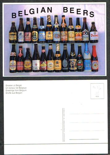 Bières Belges - Belgian Beers - Carte Postale.
