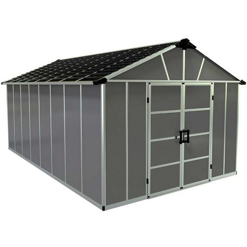 Palram - Abri De Jardin 11x17.2 Pieds Gris Anthracite 705683
