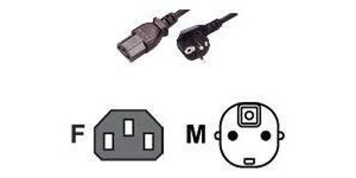 MCL - Câble d'alimentation - power CEE 7/7 (M) pour power IEC 60320 C13 - 3 m - noir