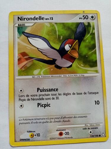 Carte Pokemon Diamant Et Perle - Éveil Des Légendes : Nirondelle 124/146