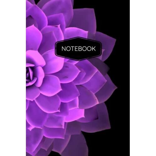 Purple Succulent Notebook: A Floral Composition Notebook Featuring A Beautiful Purple Violet Succulent Flowers, Flower, Flowering (6"X9" College-Ruled)