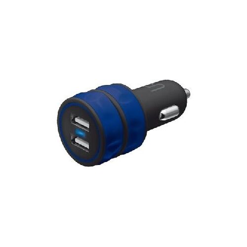 Urban Revolt Dual - Adaptateur allume-cigare (voiture) - 10 Watt - 1 A - 2 connecteurs de sortie ( USB (alimentation uniquement) ) - bleu