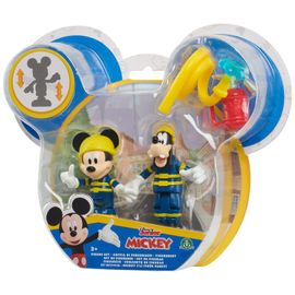 MICKEY MOUSE Mickey  Blister 2 figurines articulées 7,5 cm avec accessoires - Asst