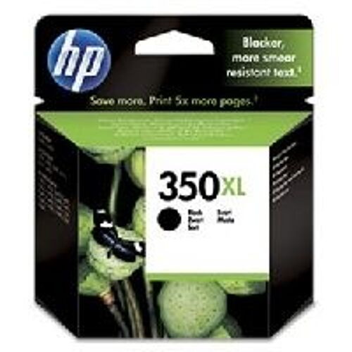 HP 350XL - cartouches d'encre - 1 x noir - 1000 pages  - blister avec alarme de RF