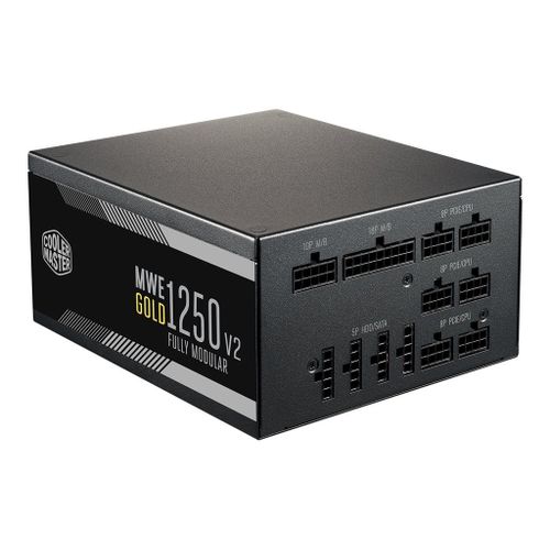 Cooler Master MWE Gold V2 MPE-C501-AFCAG - Alimentation électrique (interne) - ATX12V 2.52/ EPS12V - 80 PLUS Gold - CA 100-240 V - 1250 Watt - PFC active - Europe