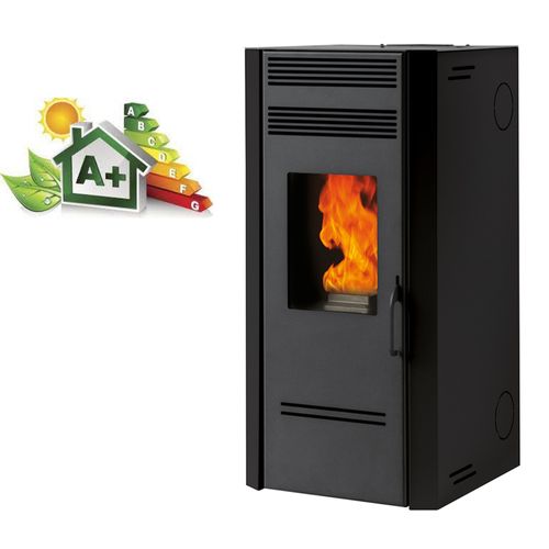 Poêle à Granulés Green 100 Noir 10kW avec KIT FUMÉE -