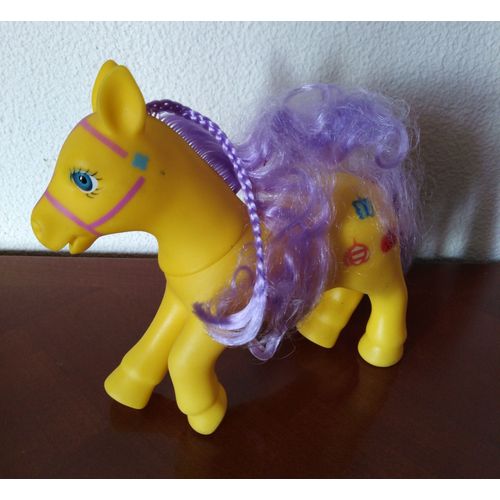 My Little Pony - Poney Jaune À Crinière Violette - Hauteur 17 Cm