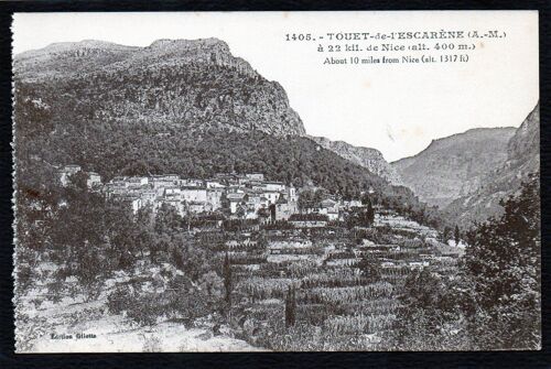 Carte Postale Ancienne, France, Alpes Maritimes ( 06 ), Touet De L'escarène, Vue Générale