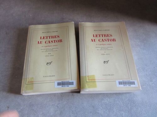 Jean Paul Sartre 2 Vol 1 2 Lettres Au Castor Et A Quelques Autre Editions Gallimard 1983 (( Exemplaire Bibliotheque