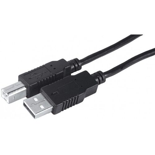 Cordon USB 2.0 type AB M/M  High speed noir - 1,80m