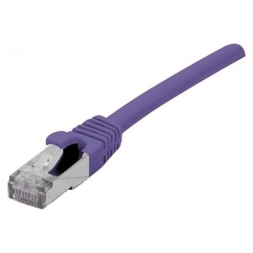 generic - Cordon de raccordement - RJ-45 (M) pour RJ-45 (M) - 2 m - paire torsadée écrantée (F/UTP) - CAT 6a - sans halogène, sans crochet - violet
