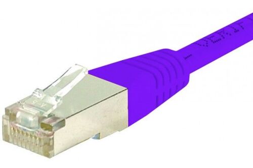 exertis Connect - Cordon de raccordement - RJ-45 (M) pour RJ-45 (M) - 1 m - S/FTP - CAT 6 - démarré - violet