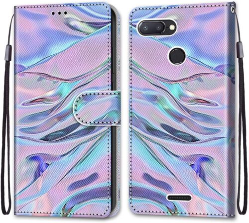 Coque Pour Xiaomi Redmi 6, Etui En Cuir Pu Portefeuille Housse Coque Avec 360 Degres Silicone Antichoc Protection Cover Cuir Pochette Magnetique Und Flip Bequille (Fluorescent)