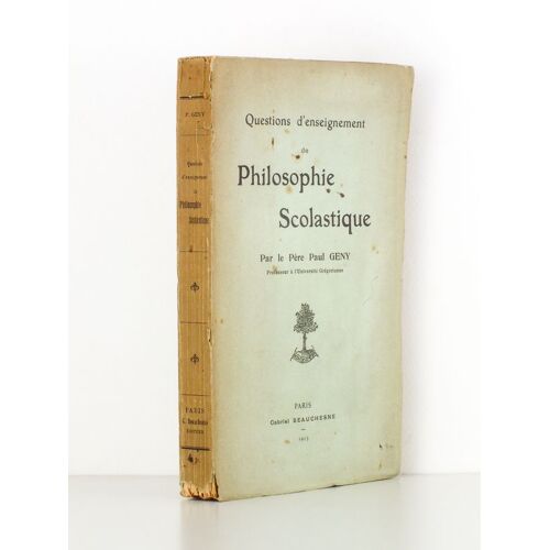 Question D'enseignement De Philosophie Scolastique