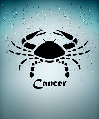 Autocollant Sticker Signe Zodiaque Astrologie Cancer Transparent Horoscope