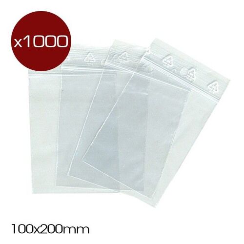 Boîte de 1000 sachets zip 50µ 100x200mm