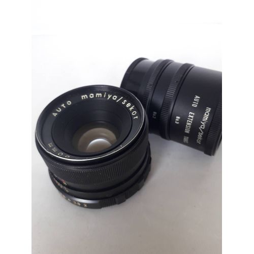 objectif MAMIYA SEKOR auto 50 mm F2 42 a vis + jeu de3 bagues macro MAMIYA