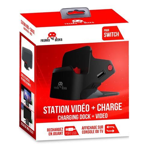 Support Et Recharge Pour Nintendo Switch Freaks And Geeks Noir