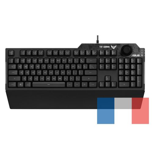 ASUS TUF Gaming K1 - Clavier AZERTY gaming - interrupteurs hybrides à technologie méca-membrane - Rétroéclairage RGB Aura Sync