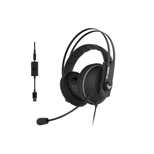 ASUS TUF Gaming H7 - Micro-casque - Circum-aural - Virtuel 7.1 - Filaire - USB, Jack 3,5mm - Gun métal