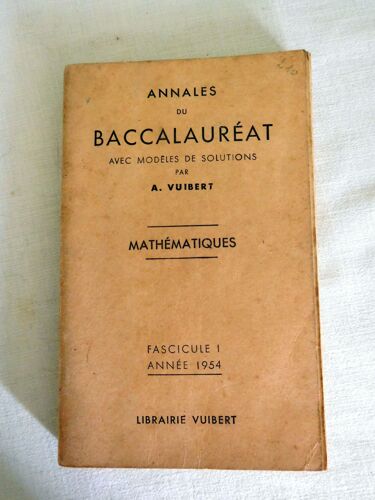 Annales Du Baccalauréat Avec Modèles De Solutions  Mathématiques