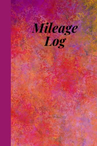 Mileage Log: A 6x9" 120page Pink Designed Mileage Log Book
