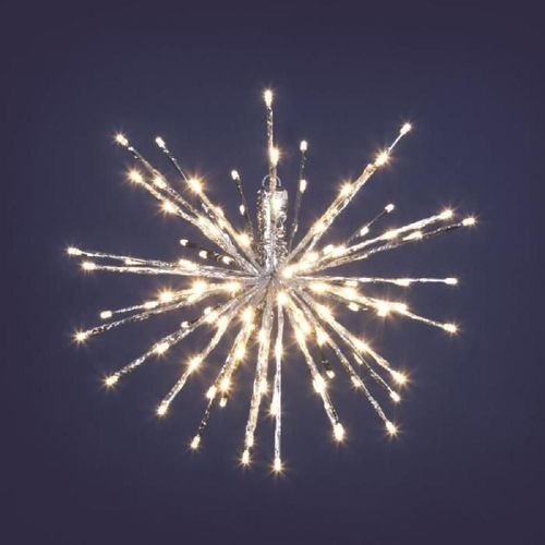 Twig Ball Argentée. Braa. 80 Led Blanc Chaud Ø5mm