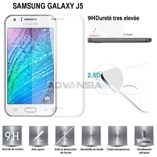 Vitre Protection D'ecran En Verre Trempé Incassable Tempered Glass - Samsung Galaxy J5
